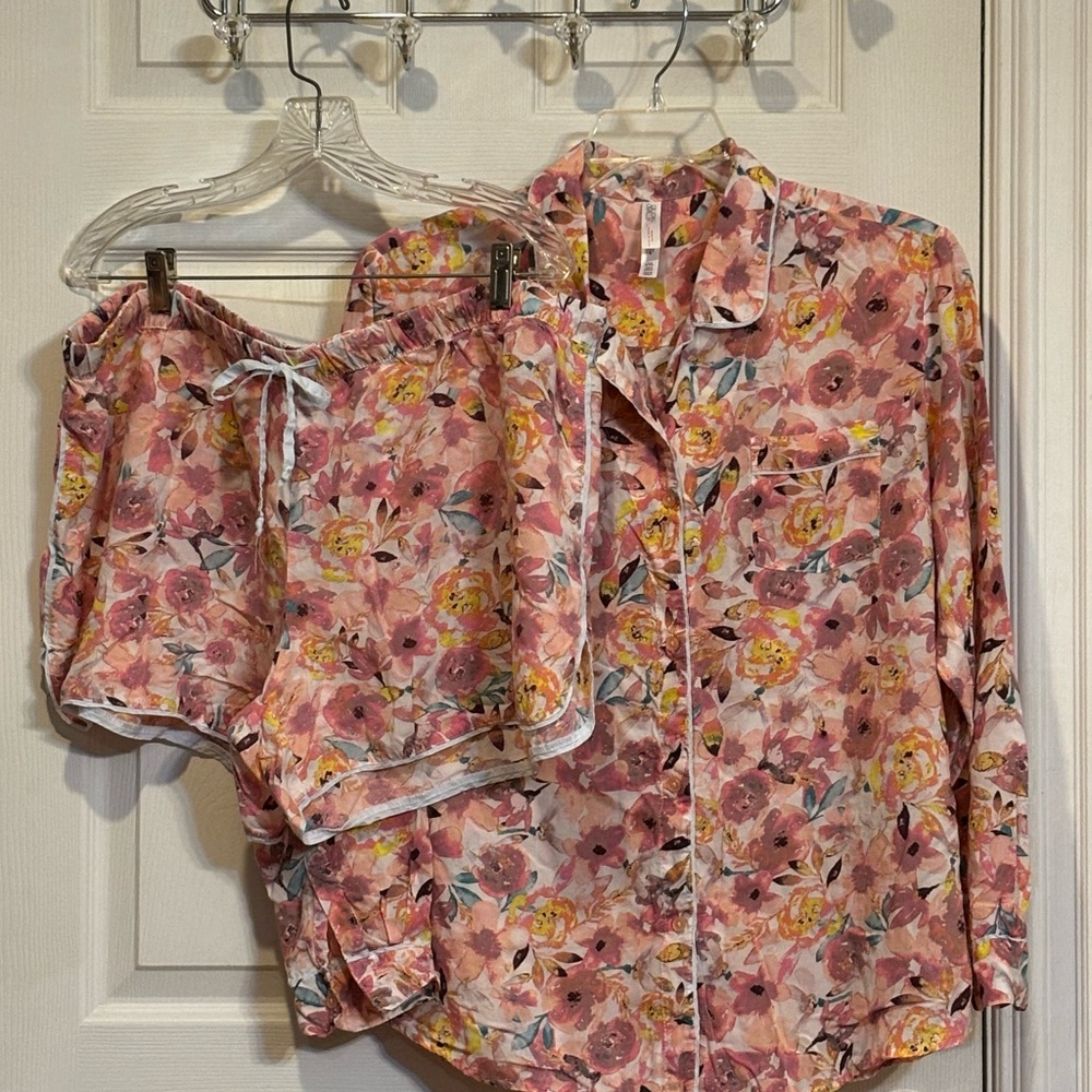 Gilligan & O'Malley Pink and Yellow Floral Sleepwear